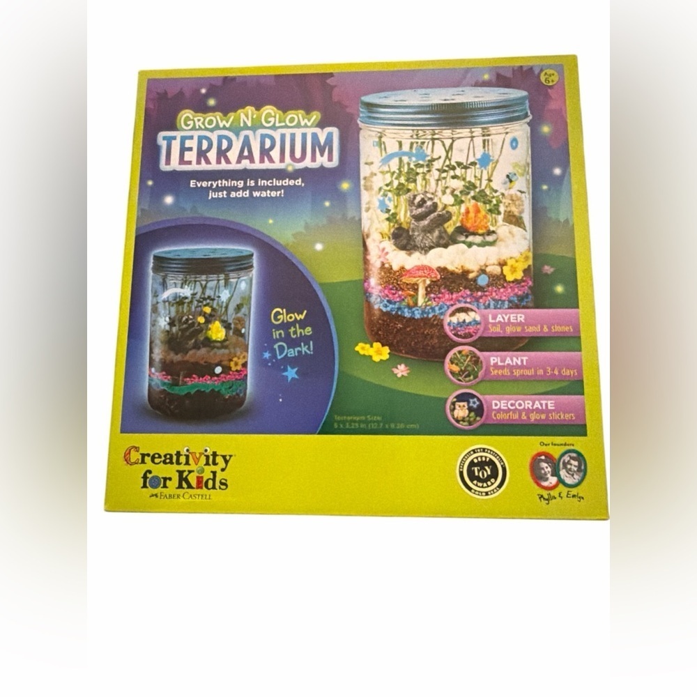 Creativity for Kids Grow 'n Glow Terrarium Kit NEW Sealed Box